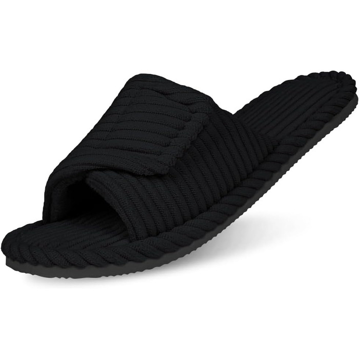 Домашні тапочки з піною-пам'яттю Damen, теплі зимові, з м'якого корду, зручні, антиковзкі, кремово-білі (чорні, 39 EU)