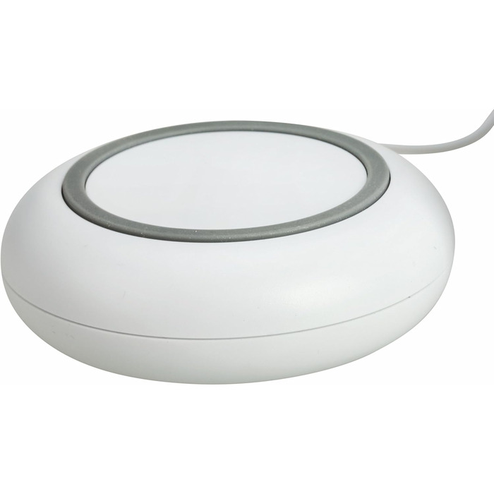 TFA Dostmann Boom Funkwecker, Loud with Vibration Alarm, Snooze Function, Adjustable Volume and Brightness, Automatic Night Light, White, L 110 x W 65 x H 122 mm