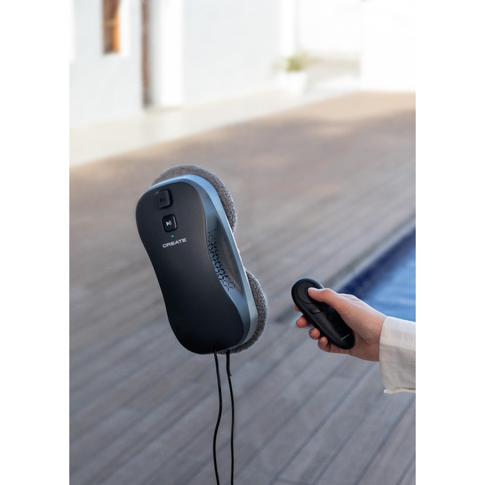 Робот для миття вікон Wipebot Pro з Wi-Fi: автоматичний, з подвійним зливом, 2 режимами розпилення, датчиком кутів, кабелем 5м та резервуаром 60мл
