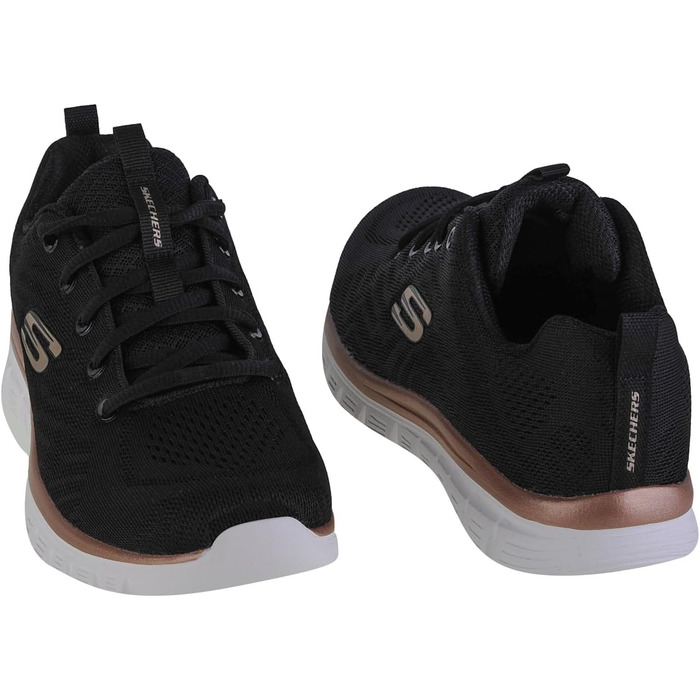 Кросівки Skechers Graceful Get Connected для жінок (38.5 EU, чорний/золотий)