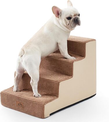 Сходинки для собак маленьких порід, 4 сходинки, 45 см, знімний чохол (світло-коричневий, 60x45x45 см)