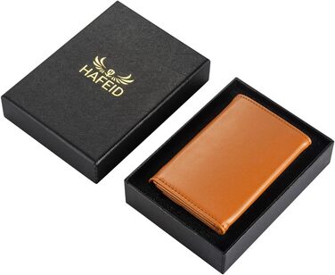 HAFEID Магнітний гаманець Slim з RFID захистом, монетницею та великим відділенням для купюр, картхолдер для кредитних карток, компактний портмоне для жінок і чоловіків, коричневий