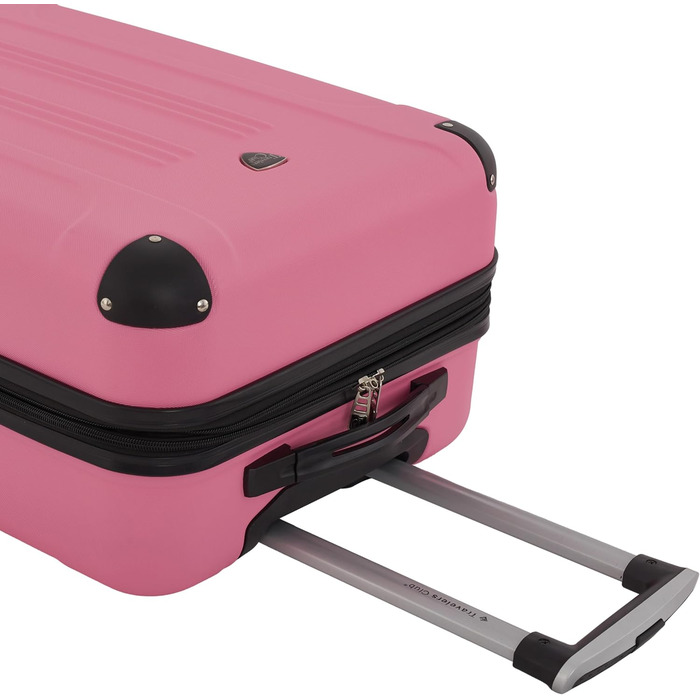 Валіза Travelers Club Chicago Hardside Розширювана Спіннер 20' Carry-On (Набір з 5 шт, Рожевий)