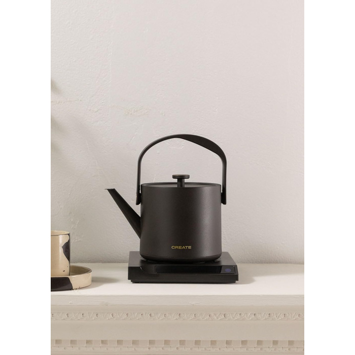 CREATE Electric Kettle 0.5L White - Keep Warm, Safety System, Thermostat, Digital Display, Temperature Indicator, 880W
