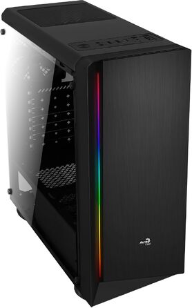 Корпус для ПК AeroCool RIFT ATX, RGB підсвітка (13 режимів), 120мм вентилятор, чорний