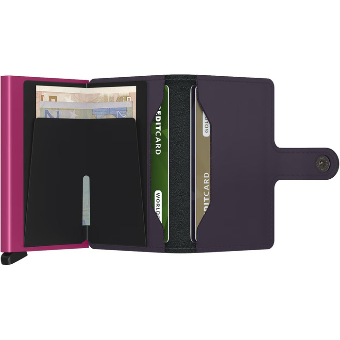 Гаманець Secrid Miniwallet Matte Dark Purple-fuchsia (10.2 x 6.5 x 2.1 см) - Оригінальний жіночий та чоловічий