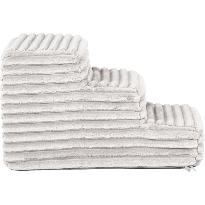 Сходинка для тварин Boutique Zoo: 30 см, 3 сходинки, для собак та котів | З м'якого велюру, для ліжка та авто