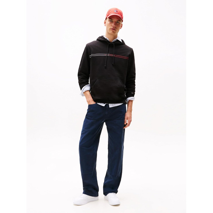 Чоловічий худі Tommy Jeans Entry Graphic з капюшоном, чорний (S)