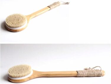 Bath and body brushes for women, boar bristles, long handle, bath brushes, shower brushes, back scrubbers for men
