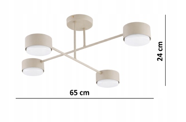 Підвісна люстра Elko-Lighting Mono Ecru 4 точки світла GX53
