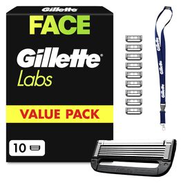 Смінні леза для чоловічої бритви Gillette Labs, чорні, 10 шт. + брелок у комплекті