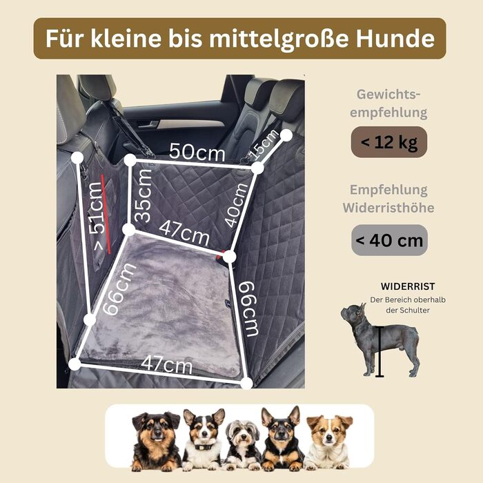 Автокрісло для собак 2GOODz з плюшевою підстилкою - безпечні ремені, водонепроникне та міцне