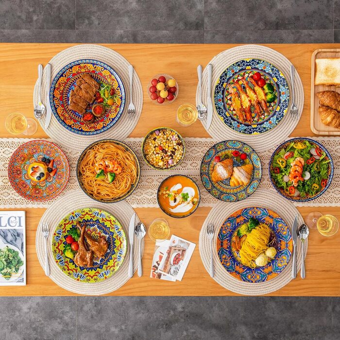 Набір тарілок Vancasso 6 шт. для мюслі, супу, салату, рамену, десерту, пасти, корнфлейкс (6x 840 мл)