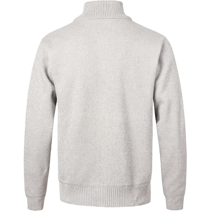 Чоловіча в'язана кофта з коміром-стійкою, на блискавці, з м'яким плюшевим підкладкою. Зручна чоловіча куртка-кардиган з тонкого в'язання для осені та зими (Бежевий, M)