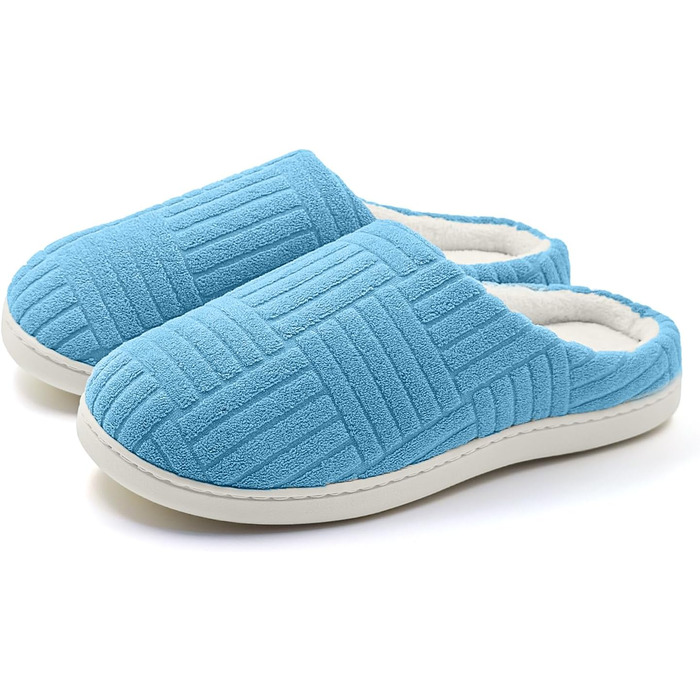 Зручні антиковзкі домашні тапочки з Memory Foam з бавовни для жінок (36/37 EU, блакитні)