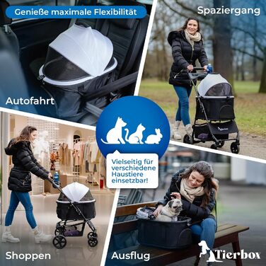 Візок для собак до 10 кг, прогулянковий для маленьких собак та котів, складаний, рожевий