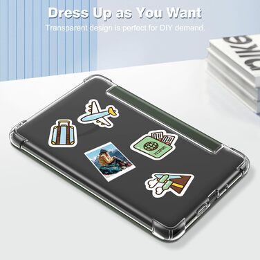 Чохол Fintie для Kindle 6 (11-го покоління) 2024/2022, прозорий TPU з авто-сном/пробудженням, для Kindle Basic 2024, колір агави (Alpingrün)