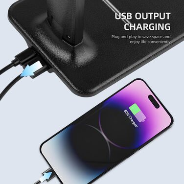 LED лампа настільна диммерна з USB, 5 кольорів та 5 рівнів яскравості, торчкова панель для читання, дитяча, для спальні, офісу, чорна