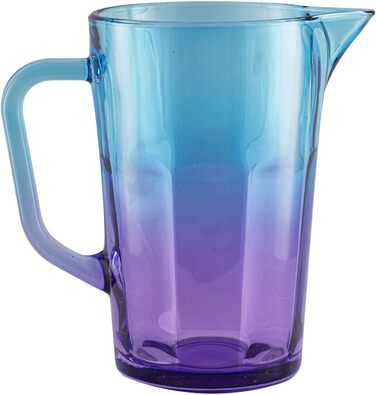 TREND FOR HOME Water Carafe Glass 1 Liter with Comfortable Handle Colorful Water Pitcher 19 cm Glass Jug Blue Purple Glass Pitcher Water Carafe Glass Carafe Pitcher Glass Jug 1l Colorful | Gigi Dreamy Sunset