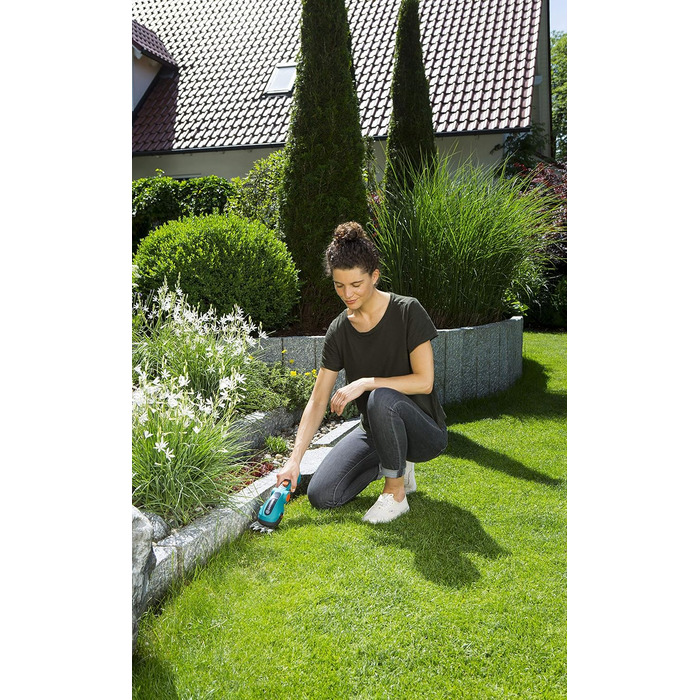 Акумуляторні ножиці для трави Gardena ComfortCut Li, 8 см, зручна ручка, швидка заміна леза без інструментів