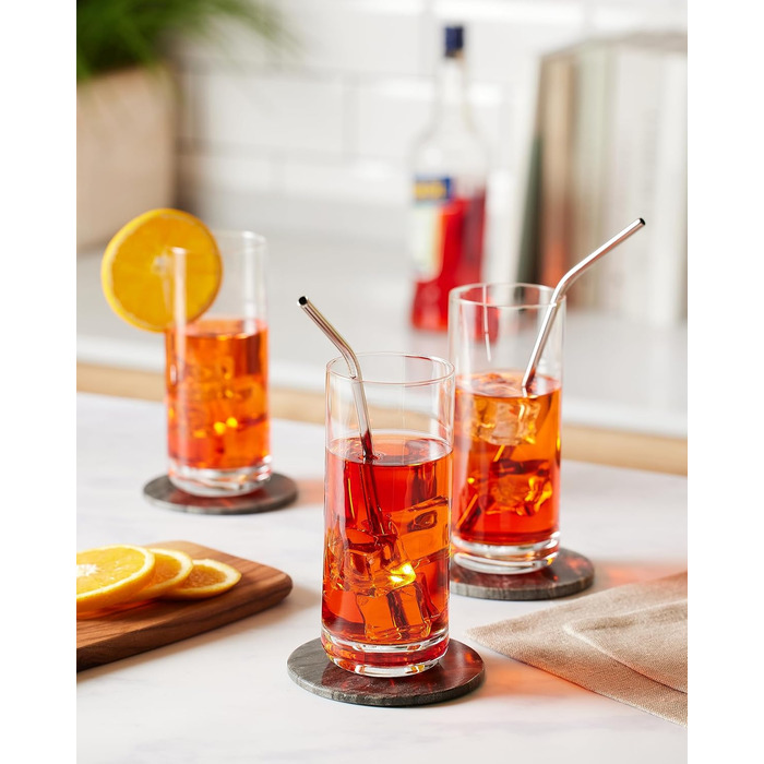 SCHOTT ZWIESEL Longdrink Glasses Convention (Set of 6), straight-lined glasses for long drinks, dishwasher-safe Tritan crystal glasses, Made in Germany (Article No. 175495)