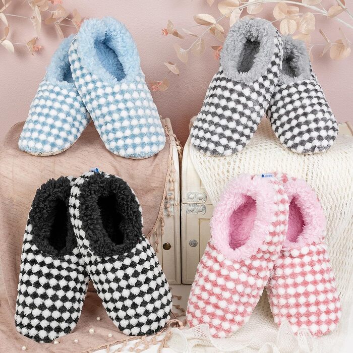 Жіночі м'які капці Snoozies! Harlequin з антиковзаючою підошвою, колір Medium Rose, розміри 36-40