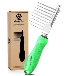 Гребінець для собак та котів Golden Pets Entfilzer Kamm - для середньої та довгої шерсті, 9 лез + електронний посібник з догляду