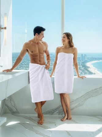 Набір білих банних рушників Utopia Towels, 100% бавовна, 69 x 137 см, 4 шт — м'які та гігроскопічні рушники для душу з петлею для підвішування