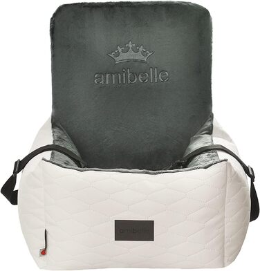 Автокрісло для собак Bella Weiß: зручне та миюче автокрісло для собак та котів, 55x55 см, штучна шкіра, плюш