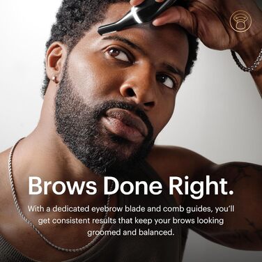 Електричний триммер для носа, вух та брів MANSCAPED® Weed Whacker® 3.0 PRO – SkinSafe® система, LED, акумулятор, для подорожей, насадка для брів