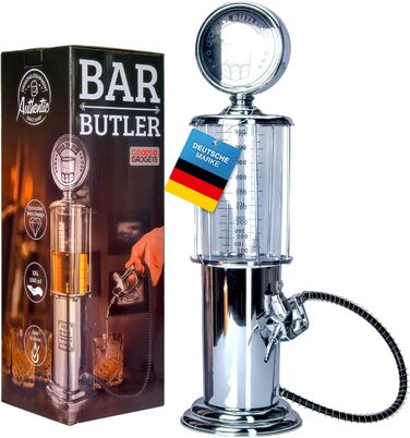 Retro Drink Dispenser in Chrome, Nostalgic Design | Bar Butler Tap Column with Tap Hose for Party Drinks Dispenser Beer Tower, Beer Dispenser, Draft System, Beer Column, Bar Column | Party Gadgets