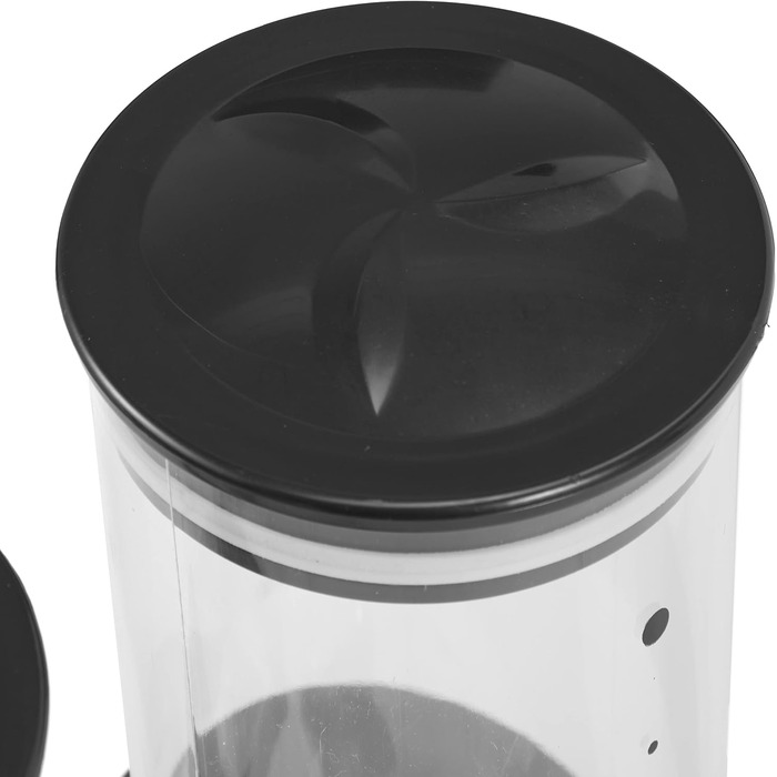 Relaxdays Double Cereal Dispenser, Cereal Dispenser for Muesli, Cornflakes, Sweets, Snack Dispenser Plastic, Black, 1 Piece