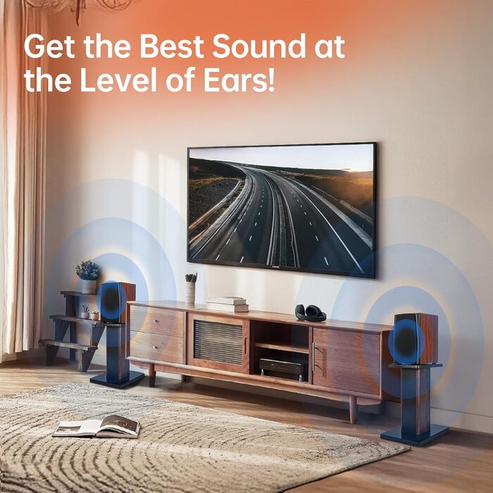 Підставка для акустики 40 см (16 дюймів) з дерева - міцна підставка Hi-Fi для домашнього кіно, універсальна для полиць з пісочною засипкою (2 шт.)