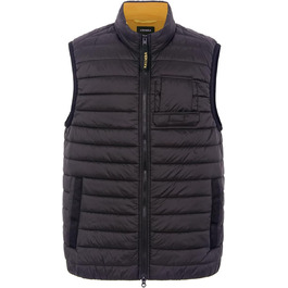 Чоловіча легка степкова жилетка Krumba для зими: утеплена жилетка з підтримкою тепла для щоденних поїздок, прогулянок з собакою та відпочинку на природі. Чорний колір.