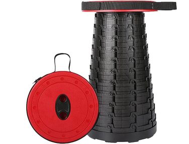 Складний табурет JUVEL - портативний туристичний табурет, телескопічний, до 180 кг, регулювання висоти 6.5-45 см, легкий, для дому та відпочинку на природі