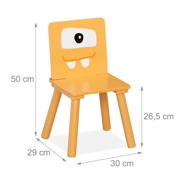 Relaxdays 3-Piece Kids' Seating Set, Monster Design