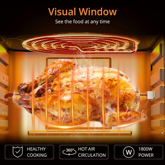 Hot Air Fryer 5QT XXL Fryer Hot Air Fryer Air Fryer with Silicone Liner, 8 Presets Quiet Air Fryer with Viewing Window Acekool 4.5L