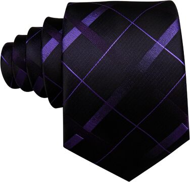 Краватка чоловіча Hi-Tie класична для весілля, темно-синя в клітку з квітковим візерунком