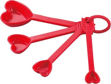 Supreme Housewares Heart Measuring Cups and Spoons Set for Indoor and Outdoor Use, Party, Wedding, Birthday, Valentine's Day, and Everyday Use