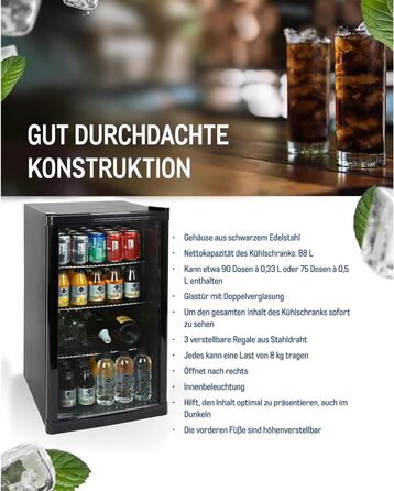 Холодильник для напоїв METRO Professional GSC2125B, 88 л, чорний