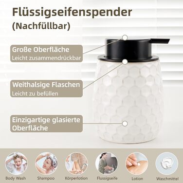 Набір для ванної кімнати: органайзер з кераміки (4 шт.) - дозатор мила 400 мл, стакан для зубної щітки, мильниця, декор преміум-якість (бежевий)