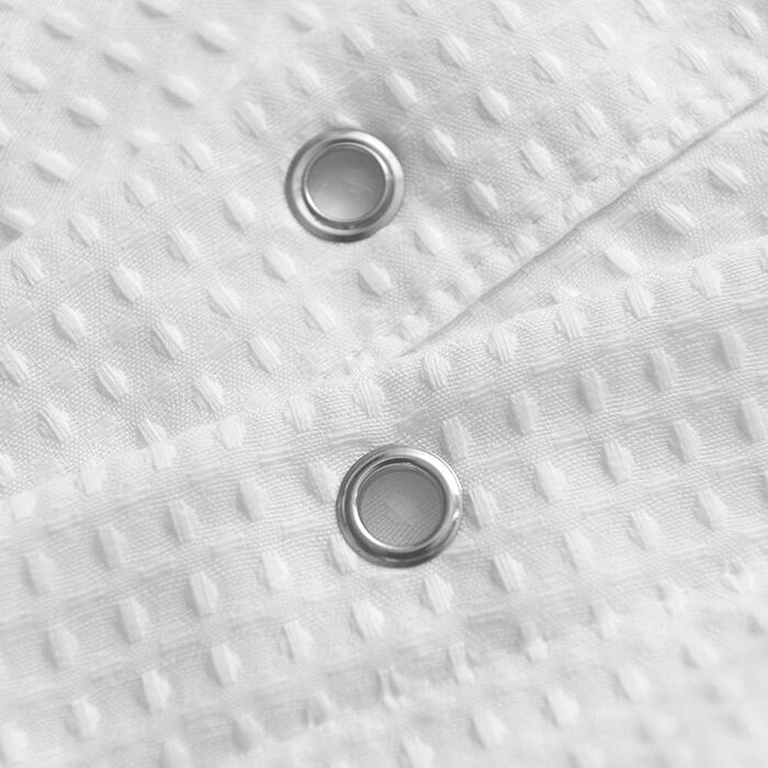 Шторка для душу Barossa Design, вафельна структура, готельний люкс, біла, 213.4 x 182.9 см