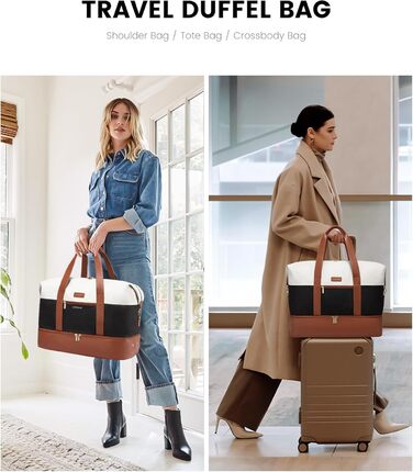 Сумка-трансформер LOVEVOOK для подорожей: жіноча дорожня сумка, 60L, водонепроникна, з відділенням для взуття, ідеальна для спортзалу, клініки, пологів, 40x20x25см