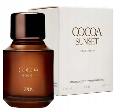 Парфумована вода Zara Cocoa Sunset, 100 мл, кремовий аромат