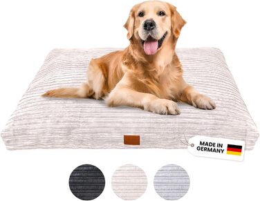 Крісло-ліжко для собак WahreTierliebe® Cozy, Преміум килимок для собак, Ортопедичний комфорт, Можливість прання, Міцний матеріал, Ідеально для дому та подорожей, Бежевий - 80x60x8 см