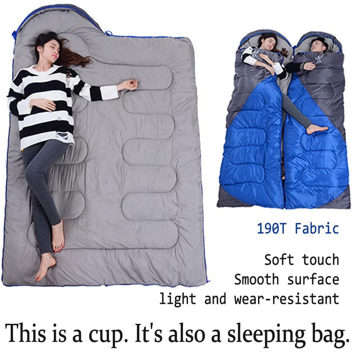 Camping Sleeping Bag, 4-Season, Waterproof, Outdoor Hiking, Backpacking, Travel Sleeping Bag, Portable Mummy Sleeping Bags for Adults, Kids