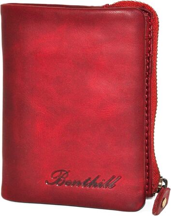 Benthill Small Wallet Genuine Leather - Women's Wallet with RFID Protection - 6 Card Slots - Slim Wallet including Gift Box, Color: Black