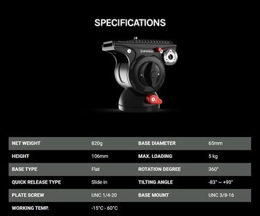 Штатив-монопод IFOOTAGE Cobra 3 C180F-P з підніжжям, 181 см, карбон, до 8 кг