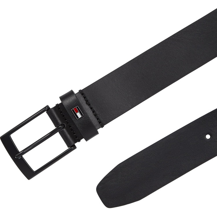 Чоловічий шкіряний ремінь Tommy Hilfiger 140 Black, чорний