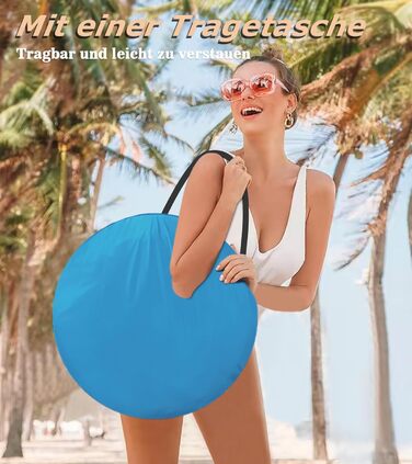 Pop-Up Privacy Tent for Toilet & Changing - Portable Outdoor Shower Tent with Carry Bag (UV 40+) - Green & Blue